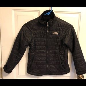 Kids Black Reversible Northface Jacket